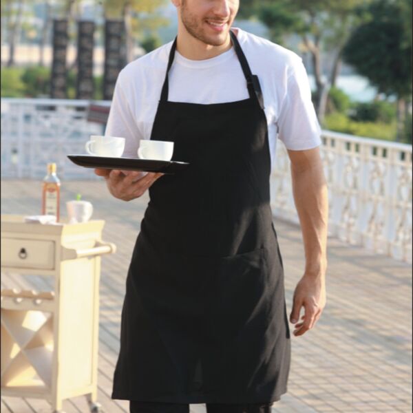 Cotton Drill Full Bib Apron - With Pocket Thumbnail